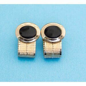 Vintage Black & Gold Cuff Links - N17